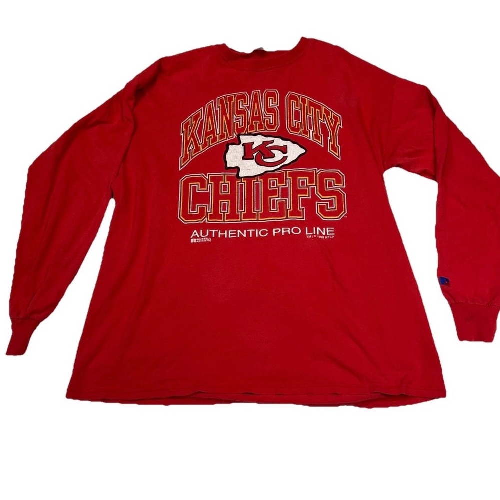 Kansas City Chiefs Vintage Pro Line Long Sleeve Tee XL Red NFL Fan Shirt